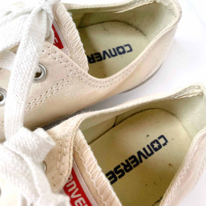 converse cream eyelet low top sneakers - size 9
