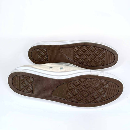 converse cream eyelet low top sneakers - size 9