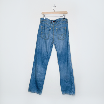 men's vintage coogi button fly straight leg jeans - size 34x34