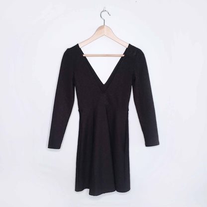 UO COOPERATIVE Ramona plunging v fit and flare dress - size xs