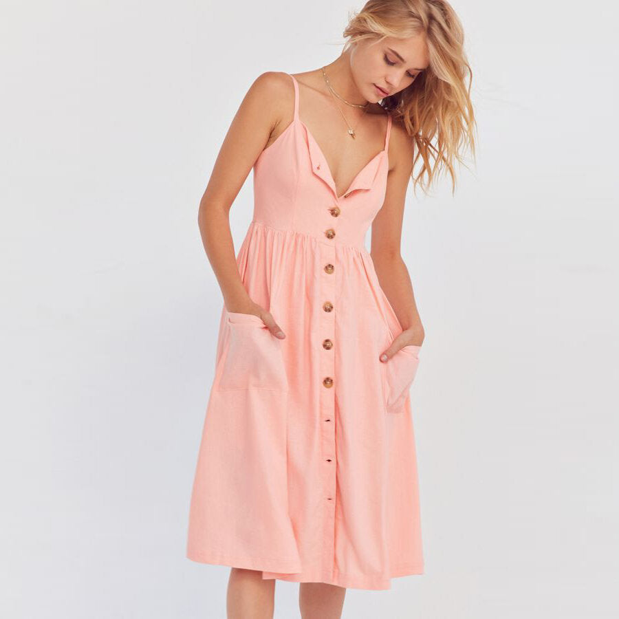 UO Cooperative Emilia A-line Midi Dress - size xs