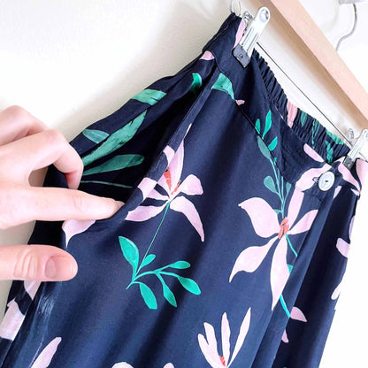 corey lynn calter hattie wide leg floral pants - size small