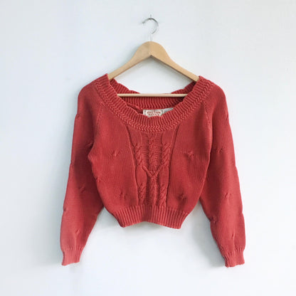 Vintage Cotton Ginny Cropped Sweater - size Small