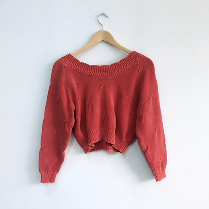 Vintage Cotton Ginny Cropped Sweater - size Small