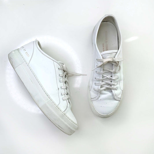 common projects white leather achilles sneaker - size 37