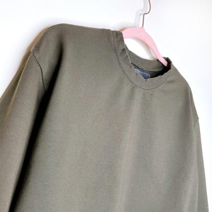 clementines x merotto raw edge crewneck sweatshirt - size xs