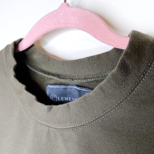 clementines x merotto raw edge crewneck sweatshirt - size xs