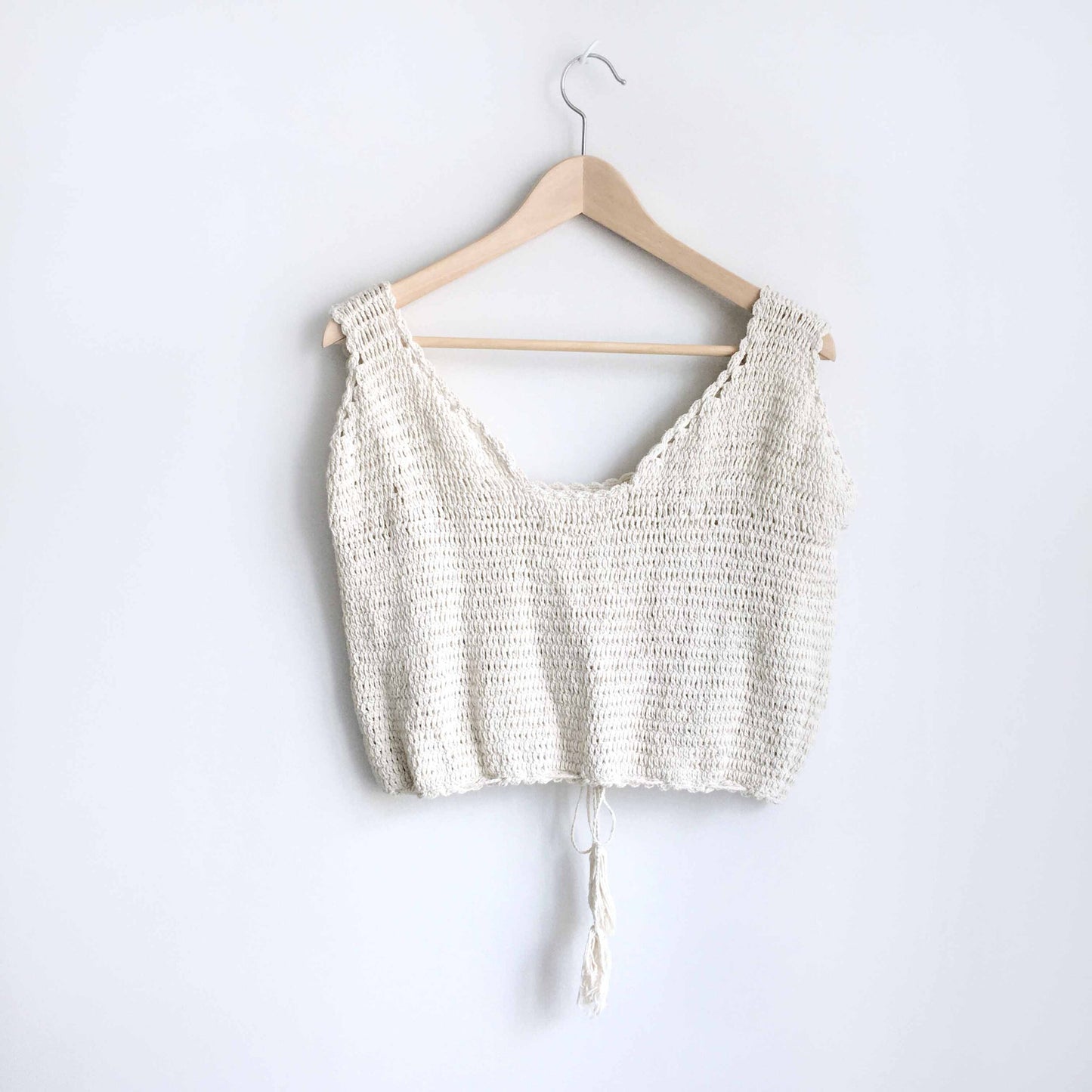 Vintage crochet crop top - size Small