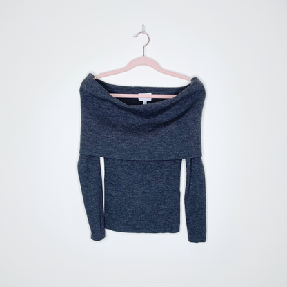 wilfred off shoulder croquis wool-blend sweater - size small