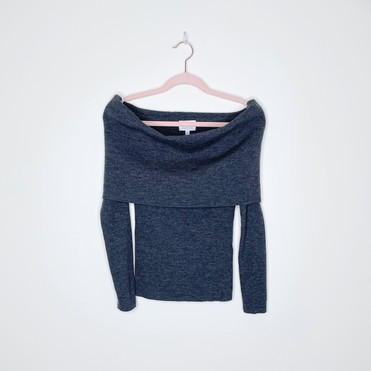 wilfred off shoulder croquis wool-blend sweater - size small