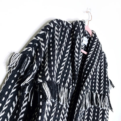 cupcakes and cashmere woven boho fringe jacket - size small