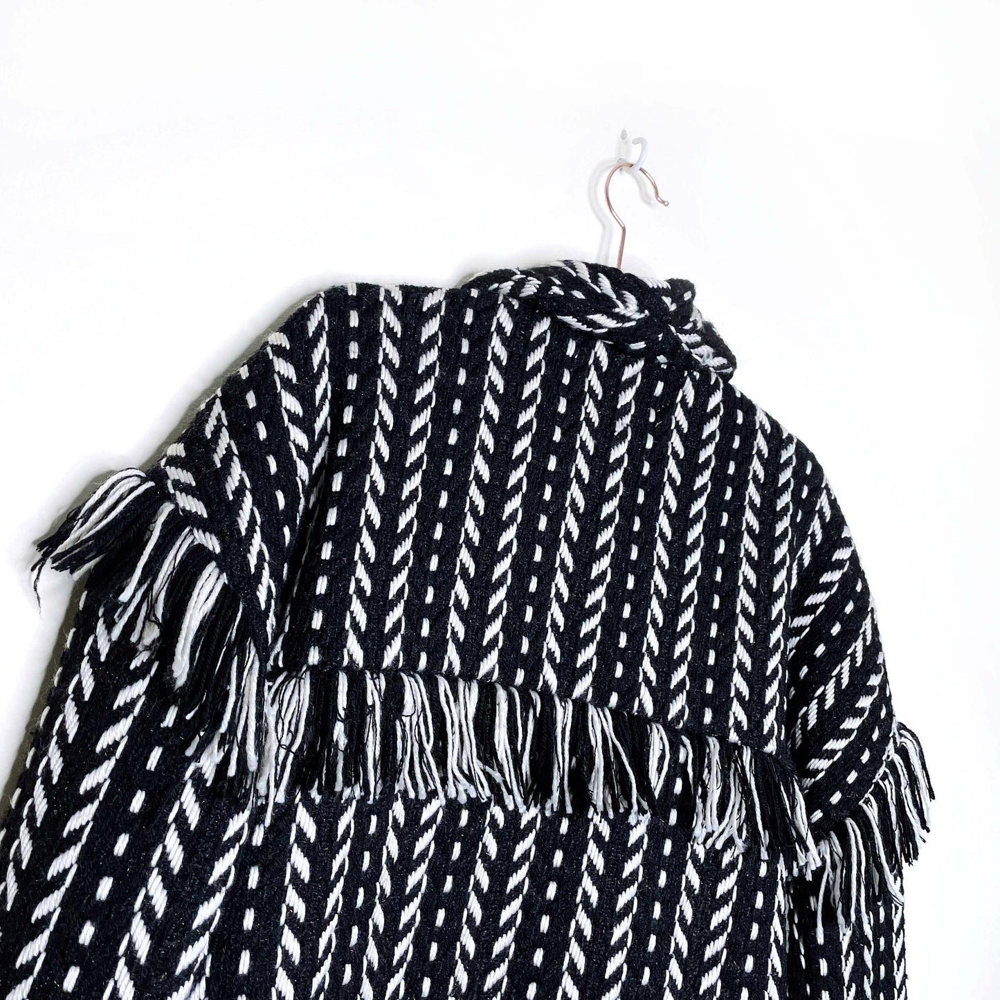 cupcakes and cashmere woven boho fringe jacket - size small