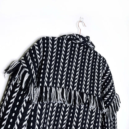 cupcakes and cashmere woven boho fringe jacket - size small