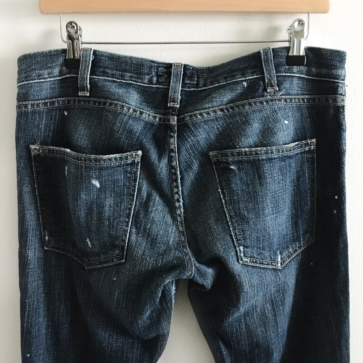 Current Elliott 'the Skinny' ripped paint splatter jeans - size 27