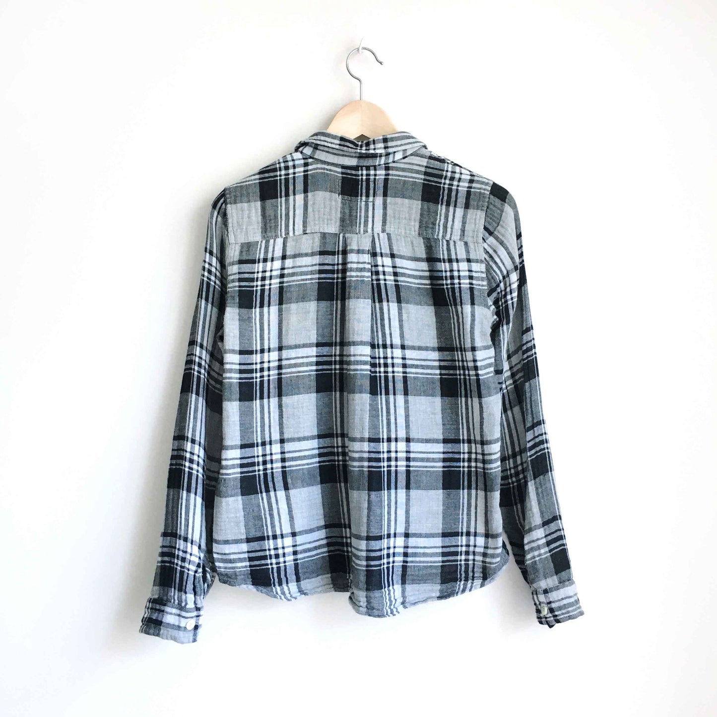 current eliott slim boy plaid gauze button down - size 1