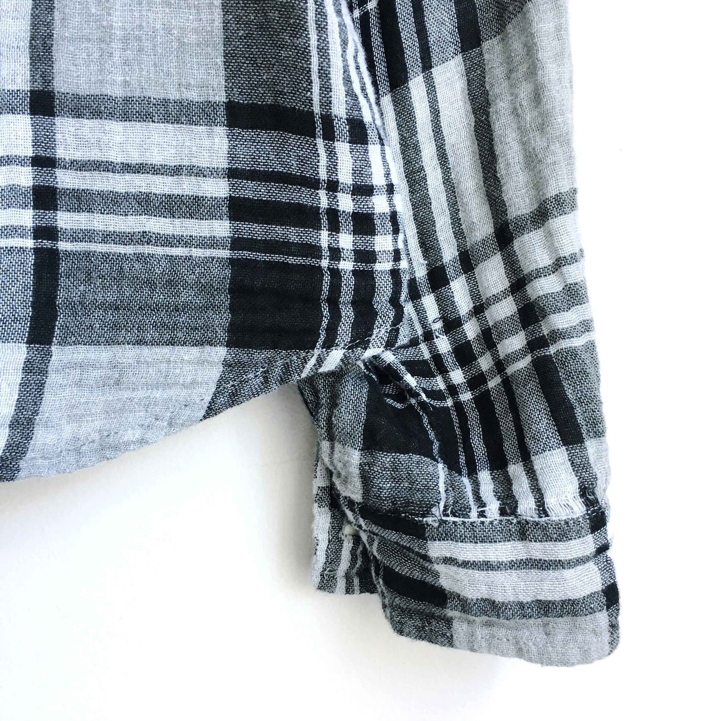 current eliott slim boy plaid gauze button down - size 1