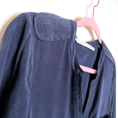 twelfth street by cynthia vincent washed black silk romper - size small