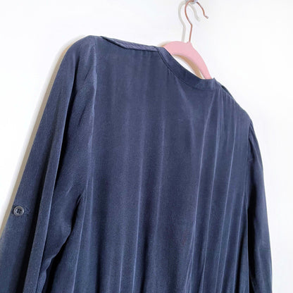 twelfth street by cynthia vincent washed black silk romper - size small