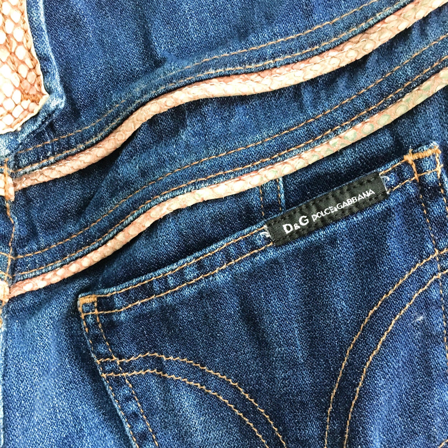 d&g dolce & gabbana low rise western flare jeans - size 28