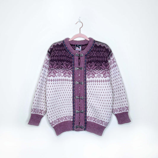 dale of norway setesdal wool cardigan jacket - size small