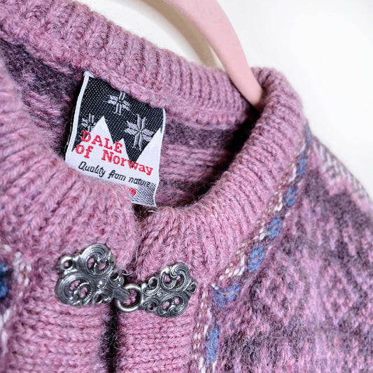 dale of norway setesdal wool cardigan jacket - size small