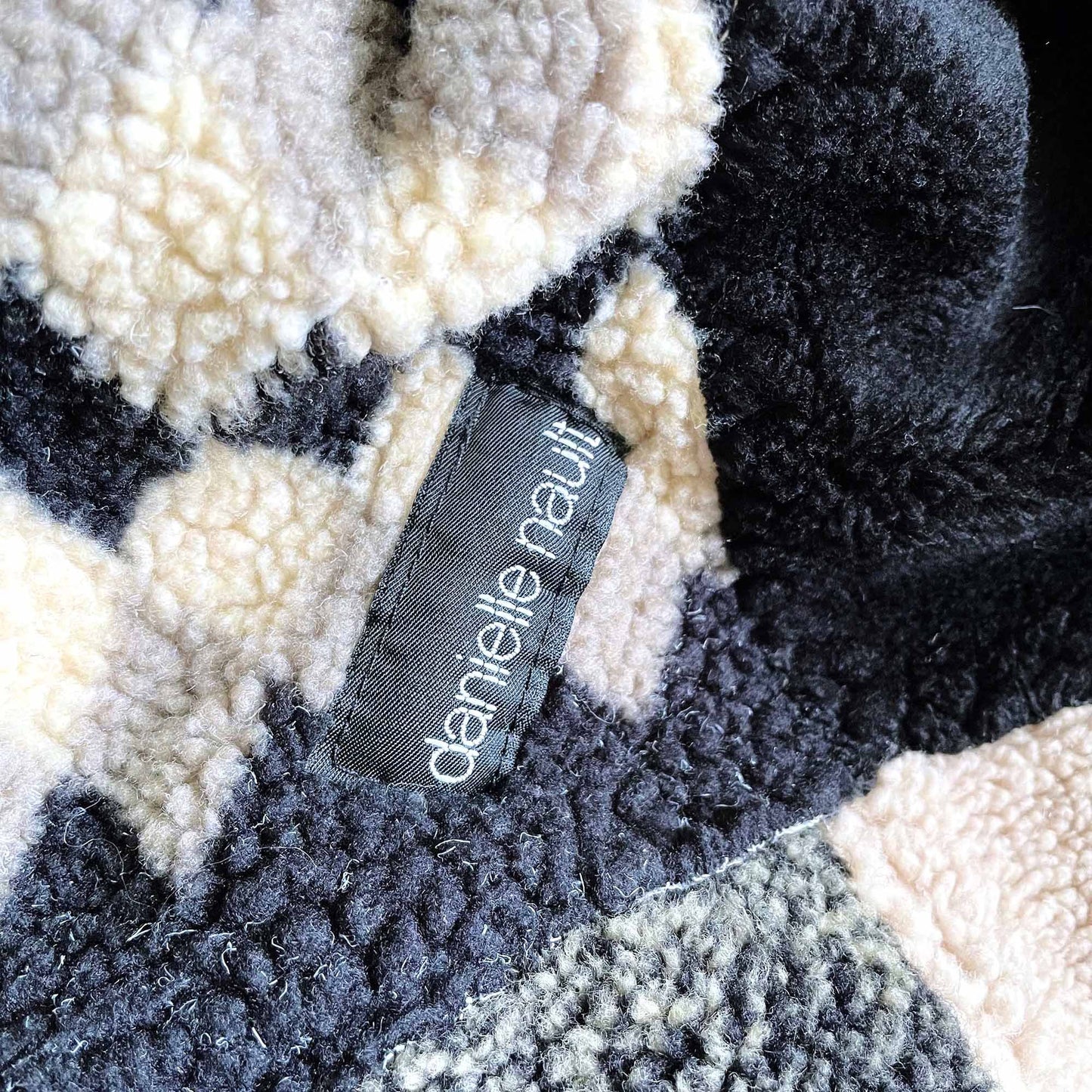 vintage danielle nault horse teddy fleece bag