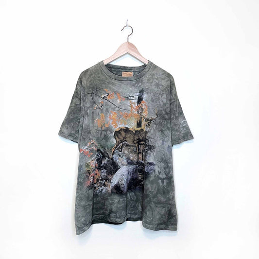 vintage the mountain tie dye deer t-shirt - size xl