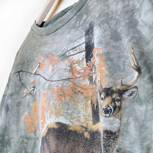 vintage the mountain tie dye deer t-shirt - size xl