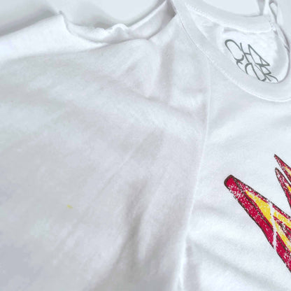 chaser def leppard cold shoulder long sleeve top - size small