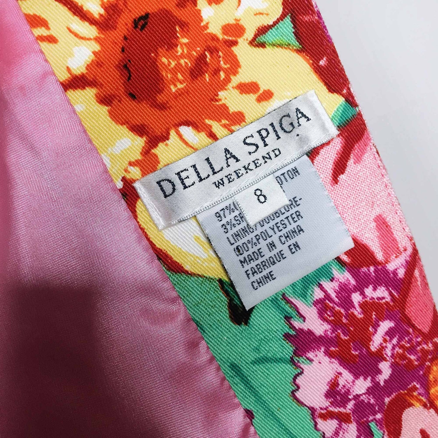 Della Spiga Weekend floral spring cotton jacket - size 8
