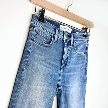 denim forum nico mid rise skinny crop jeans - size 24