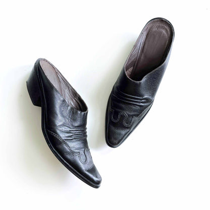 vintage denver hayes slip on western mule - size 7