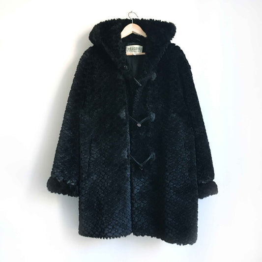 T. Manteau Designers faux fur toggle coat - size Large