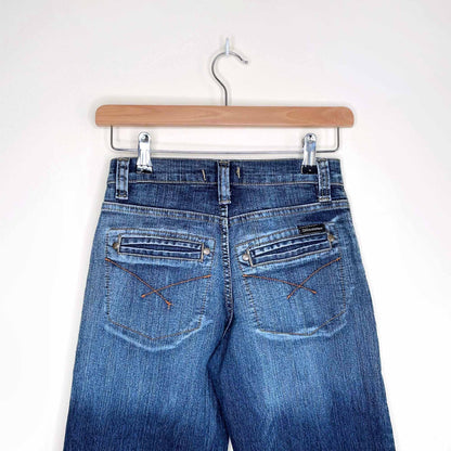 d&g dolce and gabbana mid-rise wide leg jeans - size 27