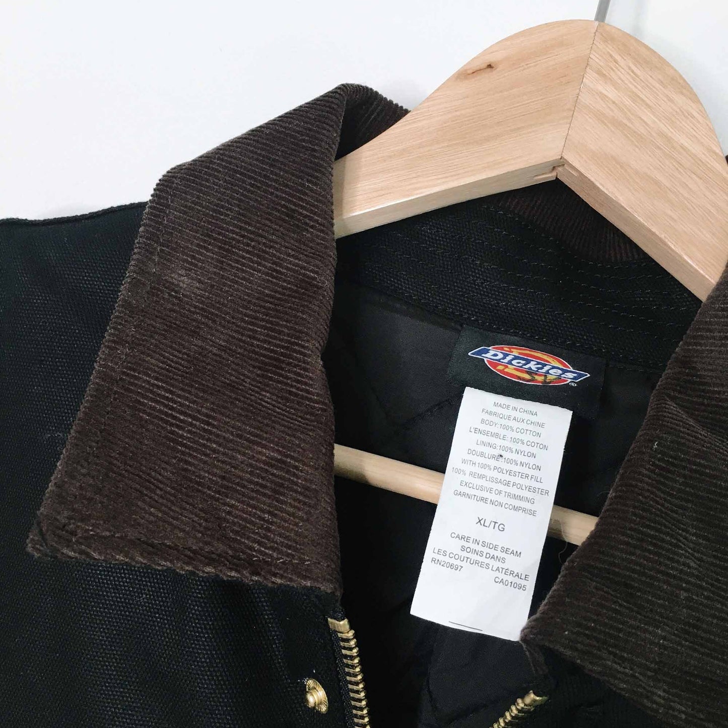 NWT Dickies Canvas Jacket With Corduroy Collar - size XL