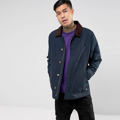 NWT Dickies Canvas Jacket With Corduroy Collar - size XL