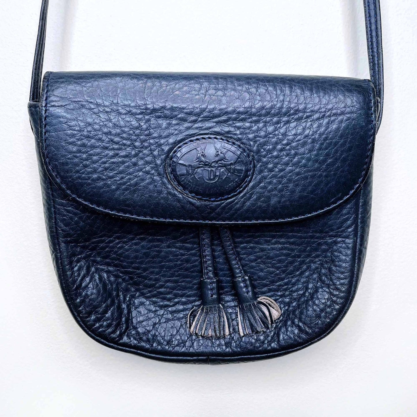 vintage didier lamarthe pebbled leather crossbody