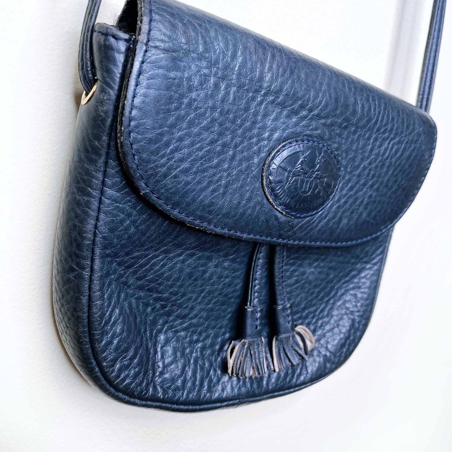 vintage didier lamarthe pebbled leather crossbody