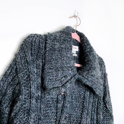 diesel loose fit chunky knit wool-alpaca grandpa cardigan - size large