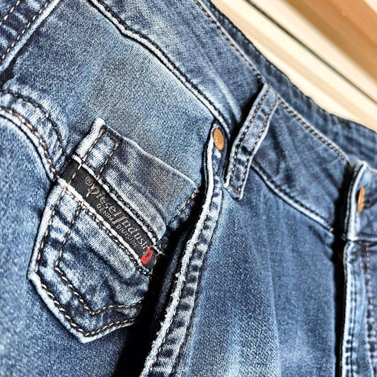 diesel fayza denim boyfriend sweatpants - size 27