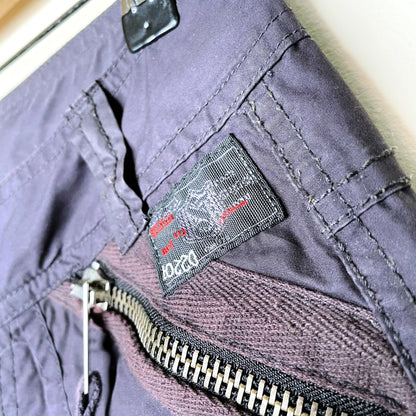 diesel navy blue cropped utility pants - size 24