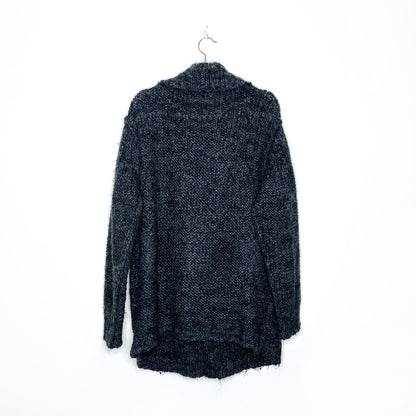diesel loose fit chunky knit wool-alpaca grandpa cardigan - size large