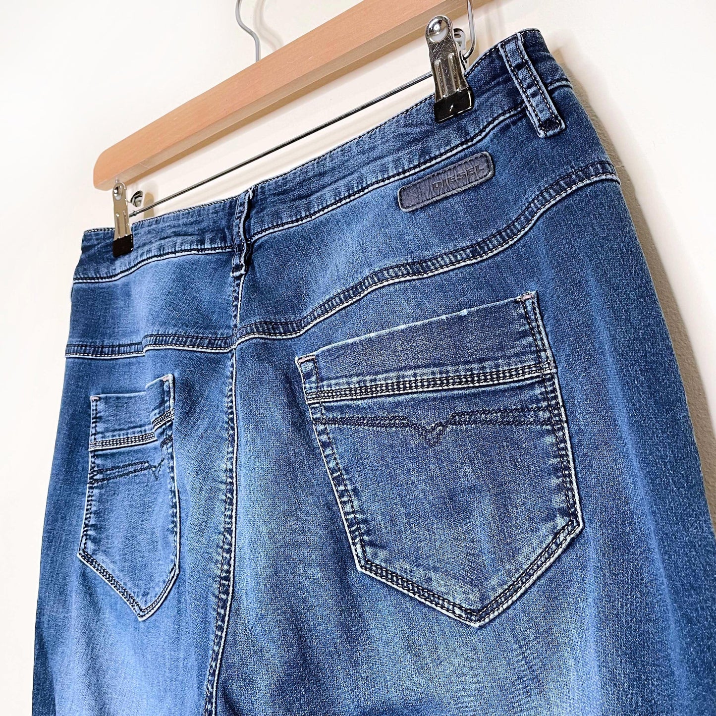 diesel fayza denim boyfriend sweatpants - size 27