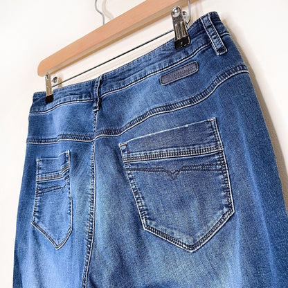 diesel fayza denim boyfriend sweatpants - size 27