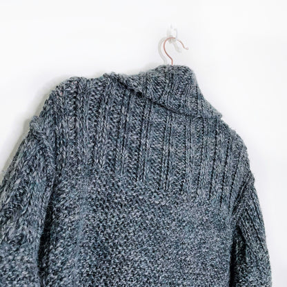 diesel loose fit chunky knit wool-alpaca grandpa cardigan - size large