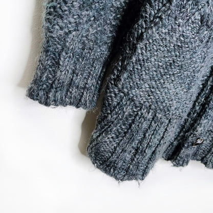 diesel loose fit chunky knit wool-alpaca grandpa cardigan - size large