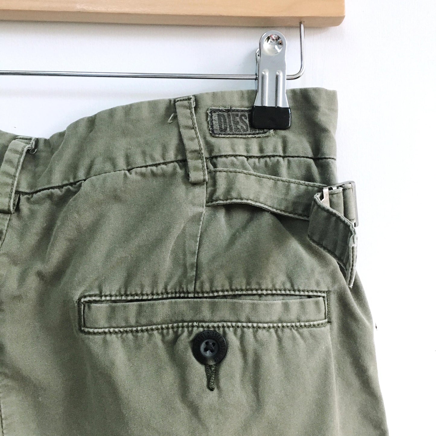 Diesel button-hem utility pant - size 26