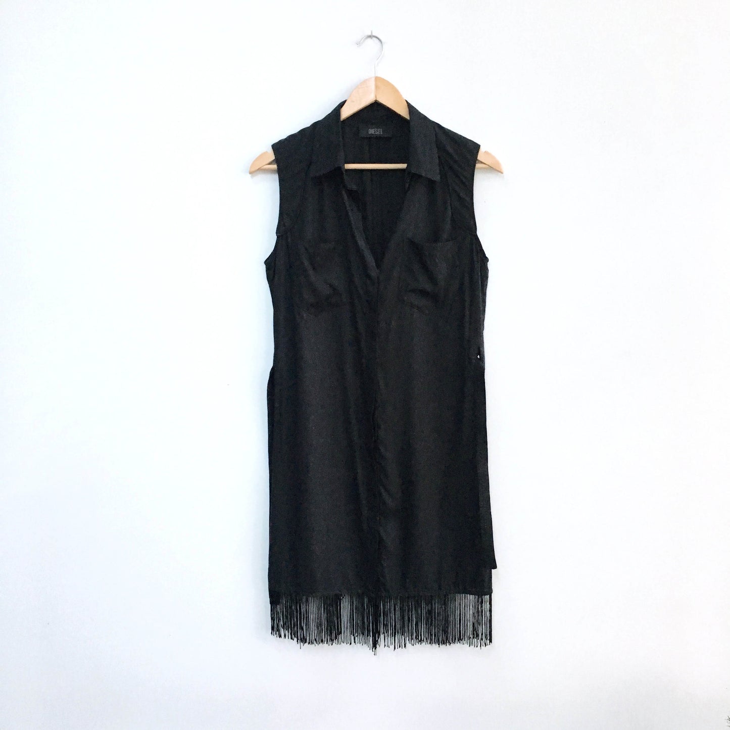 Diesel Shirtdress with Fringe - size xs