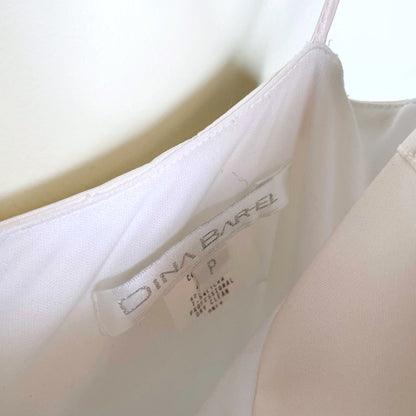 dina bar-el white silk bustier bodycon dress - size small