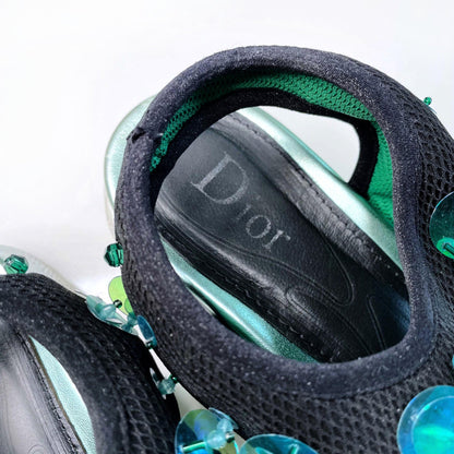 dior fusion sneaker thong sandals - size 37